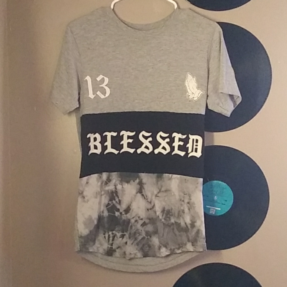 Blessed black and gray t-shirt